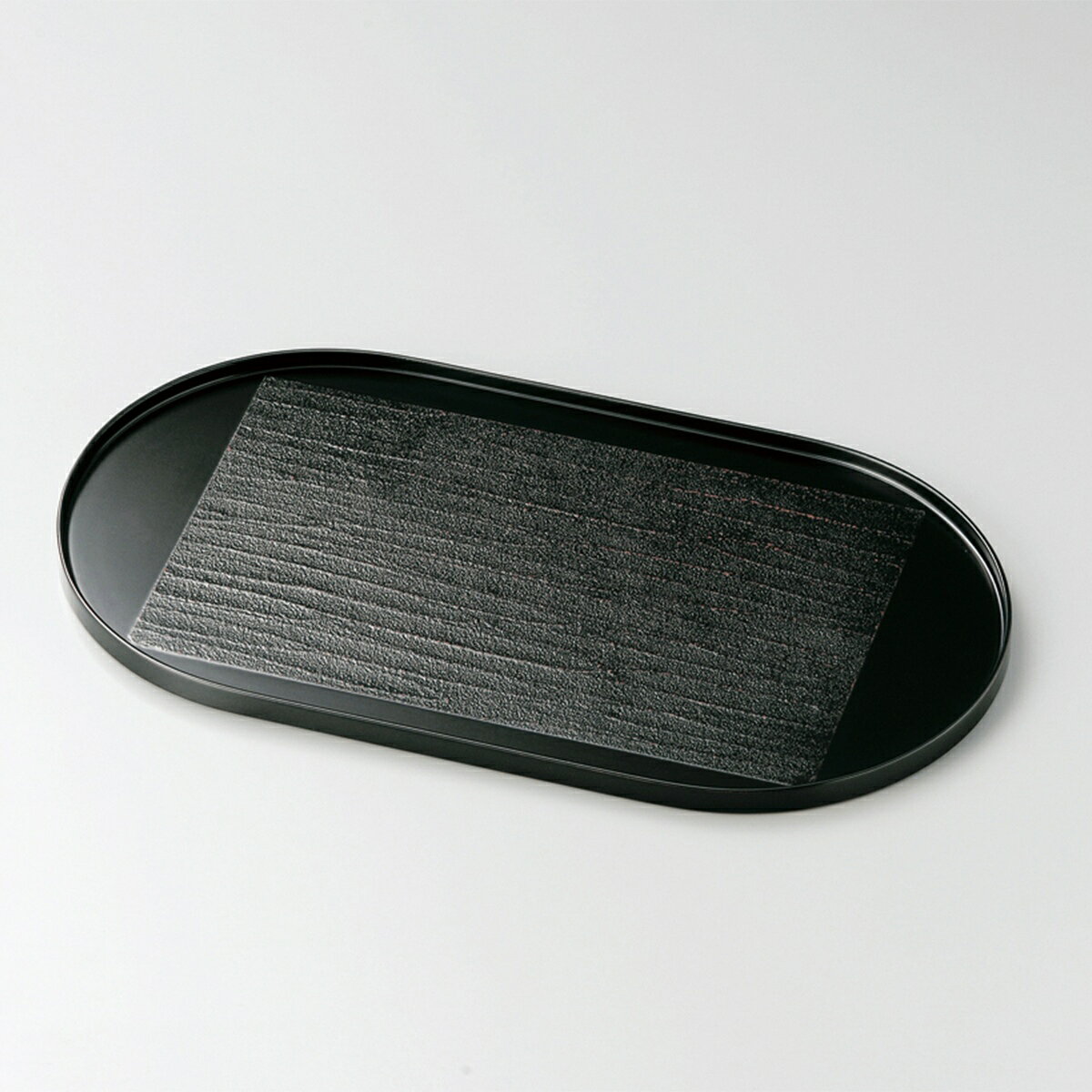 錆漆 尺2大判盆（曙） 宮内庁御用達 お盆 日本製 来客 艶 上品 器 漆器 高級 おすすめ おもてなし お膳 運び盆 マット おぼん トレー ランチョンマット 越前塗 漆塗り うるし 手塗り