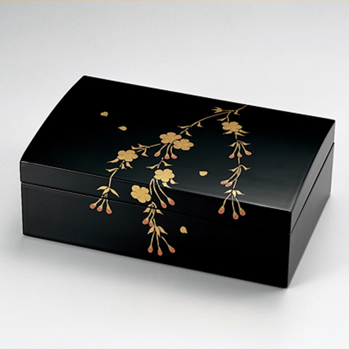 コンビニ受取対応商品 しだれ桜花 小筥 半紙入れ 書道用品 書道 習字 和紙文箱 書類入れ 文庫箱 半紙 小物入れ 保存 保管 収納 ふた付き 来客 上品 器 漆器 手塗 高級 箱 ボックス ギフト 硯箱 プレゼント Www3 Santoandre Sp Gov Br