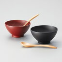 【食洗機・レンジ対応】こぶり椀ペア スプーンセット 宮内庁御用達 夫婦椀 お椀 日本製 汁椀 ペア 飯椀 越前漆器 上品 高級 おすすめ 越前塗 結婚祝い ギフ...