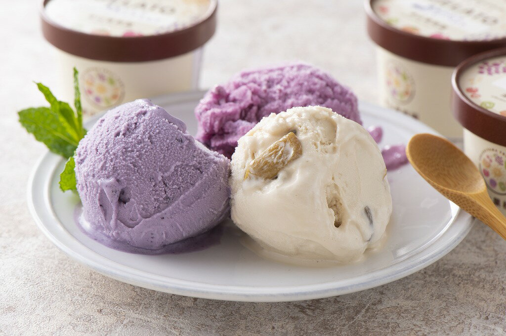 乐天商城 - 果樹園生まれの出来立てぶどうのジェラート3種　各2個6個セット【送料無料】