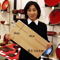 まな板木曽ひのきはぎ合わせ大　名入れ　【木曽の漆器よし彦】