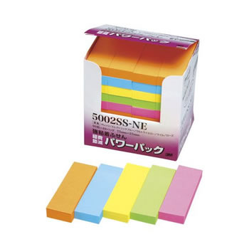 ■　3M　■CR-05143　スリーエム　強粘着ふせん パワーパック 5色混色今までつきにくかったところにも、しっかり貼れる強粘着タイプ！◆　主な特長　◆・カラー：5色混色(オレンジ・エレクトリックブルー・ウルトライエロー・ライム・ローズ)・入り数：3600枚(90枚×40パッド)・サイズ：縦75×横25mm・材質：古紙パルプ配合率100％の再生紙使用（注)仕様は予告無く変更される場合があります。メーカーのホームページもご確認下さい。（注！)離島や郡部など、別途中継料などがかかる地域への発送の場合は、別途追加料金が必要になります。よろしくお願い申し上げます。簡易商品仕様シリーズ名：-ブランド名：-メーカー型番：-代表カラー：-カラー：-