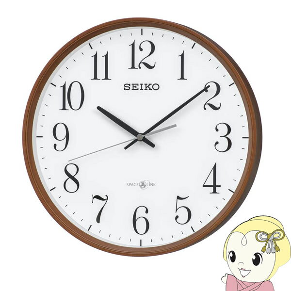 セイコー SEIKO 衛星電波（スペースリンク）掛け時計 濃茶木目模様...(3)