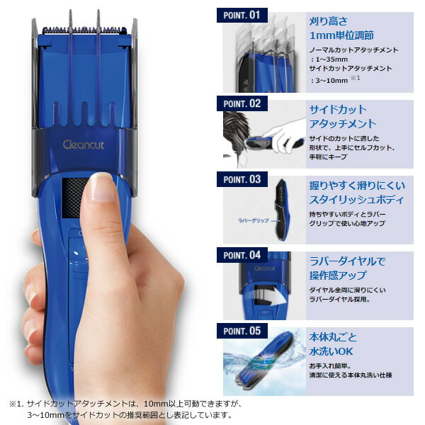 【エントリーで当店全品最大P15倍 5/9 20時~5/16 1:59】【あす楽】【在庫あり】maxell IZUMI マクセルイズミ ヘアカッター ブルー HC-FW28-A【KK9N0D18P】 3