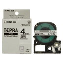 【7/25は期間限定クーポン発行】CR-45680 キングジム テプラPRO 透明ラベル 黒文字 4mm ST4K【KK9N0D18P】
