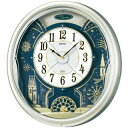 【7/25は期間限定クーポン発行】セイコー SEIKO 電波からくり掛時計 メロディ 音量調節 スワロフスキー プラスチック枠 茶マーブル模様塗装 光沢仕上げ RE561H【/srm】