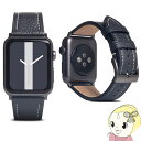 【5/1限定エントリーで当店全品最大P7倍】Apple Watch用45/44/42レザーバンド ブラックブルー SD21971AWBB【KK9N0D18P】