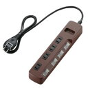 【5/10は期間限定クーポン発行】【在庫処分】ELECOM エレコム 個別スイッチ付 雷ガードタップ T-BR02-2410BR