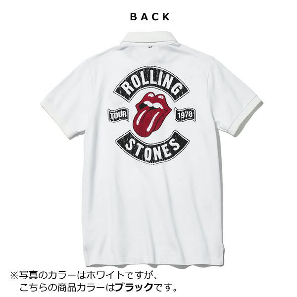 【エントリーで当店全品最大P15倍 4/4 20時~4/10 1:59迄】【あす楽】【在庫処分】バックスピン ポロシャツ ローリングストーンズ Lサイズ ブラック The Rolling Stones TOUR 1978PT POLO SHIRT BA02W706L-BK【/srm】