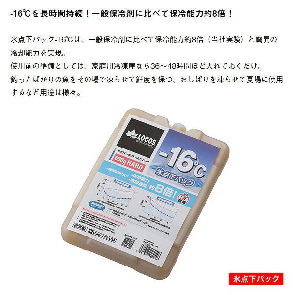 【在庫あり】【ロゴス 正規販売店】保冷剤 LOGOS 氷点下パック GT-16℃ ハード600g ...