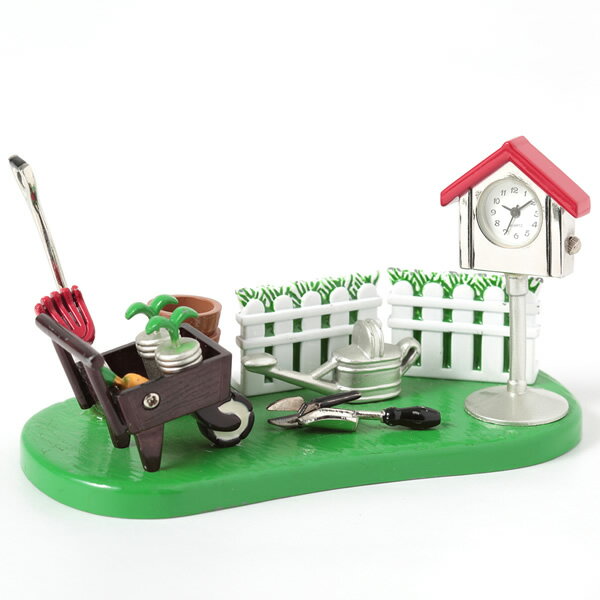 【11/10は期間限定クーポン発行】【在庫処分】置時計 ミニチュアクロックコレクション ガーデニング おしゃれ かわいい インテリア 小さい 置き時計 置物 贈り物 お祝い【/srm】 [2]