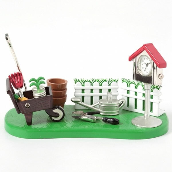 【11/10は期間限定クーポン発行】【在庫処分】置時計 ミニチュアクロックコレクション ガーデニング おしゃれ かわいい インテリア 小さい 置き時計 置物 贈り物 お祝い【/srm】 [3]