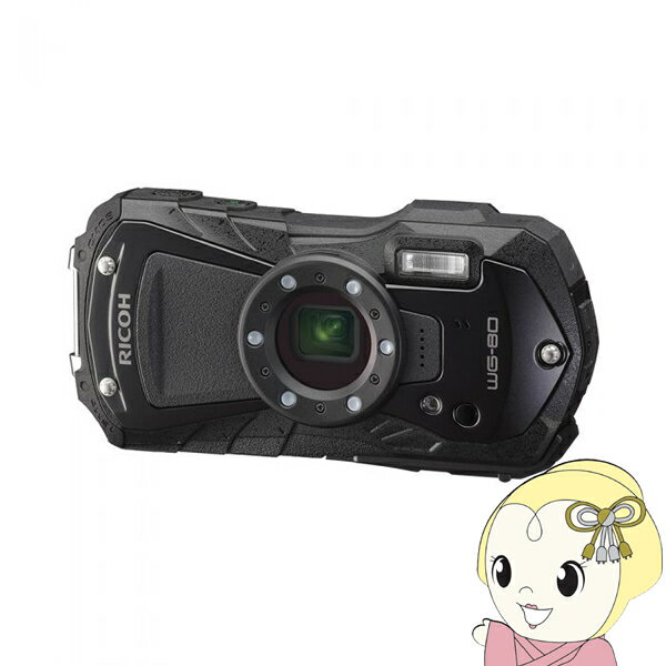 【5/25限定 最大4000円OFFクーポン発行】リコー コンパクトデジタルカメラ RICOH WG-80 [ブラック] 小型軽量・耐落下衝撃性能・防水性能（IPX8、JIS保護等級8相当）【/srm】【KK9N0D18P】