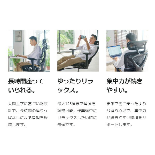 オフィスチェア【メーカー直送】 COFO Chair Pro ブラック FCC-100B ワークチェア デスクチェア W660 D680 H1150〜1260mm【/srm】 [2]