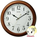 【7/25は期間限定クーポン発行】掛け時計 電波時計 アナログ 暗所 ライト 自動 点灯 木 茶 (半艶仕上げ) ピュアライトM25 リズム RHYTHM【/s...