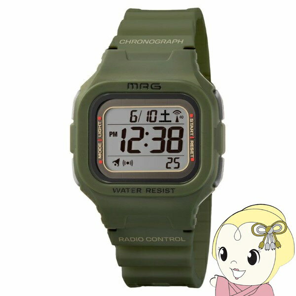 【2/18限定ダイヤモンド会員はエントリーで当店全品最大P8倍】腕時計 MAG マグ ノア精密 デジタル 電波 ソーラー 防水 ウエーブフォース グリーン MW-550GR