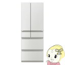 冷蔵庫 【標準設置費込】 三菱 6ドア冷蔵庫 602L フレンチドア グランドリネンホワイト MR-MZ60K-W ぎおん