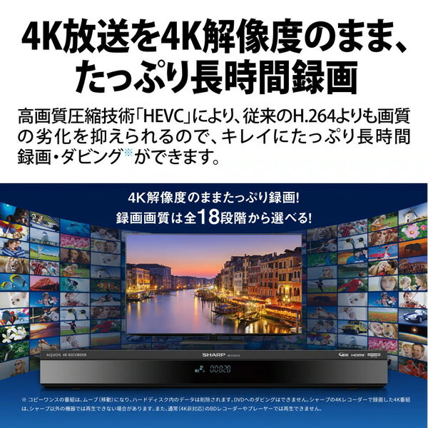 SHARP（シャープ）『4Kブルーレイレコーダー（4B-C40GT3）』