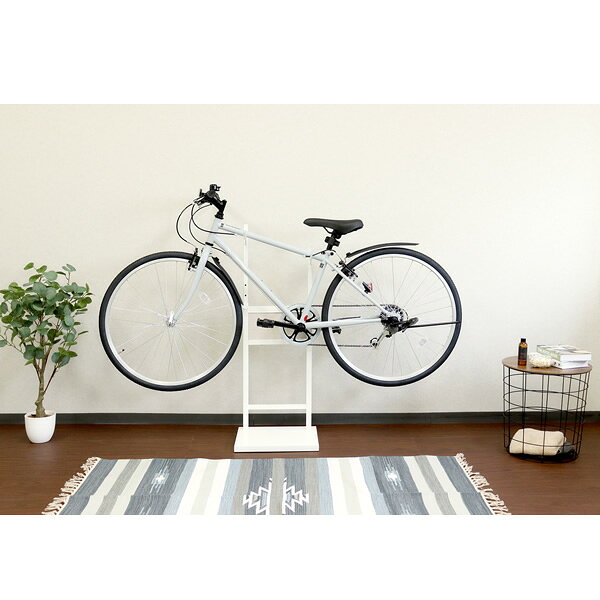 自転車スタンド 室内用 Lex レック 1台用 ホワイト／ホワイト木目 【/srm】