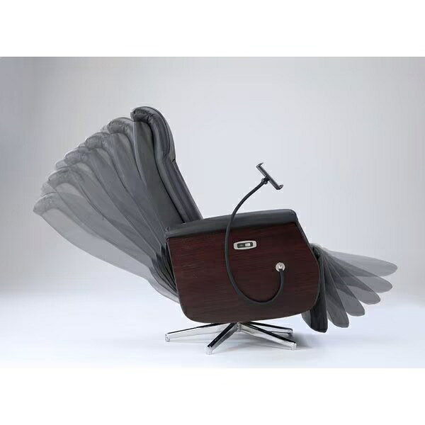 電動 リクライニングソファ USBポート付き スマホホルダー付き 一人掛け 谷村実業 Vita ブラック VT-002-02-BK【/srm】 [3]