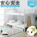 二段ベッド キングベッド パイプ 横連結 分離 2段ベッド 連結ベッド シングル 頑丈 はしご 高さ調整 ホワイト【/srm】