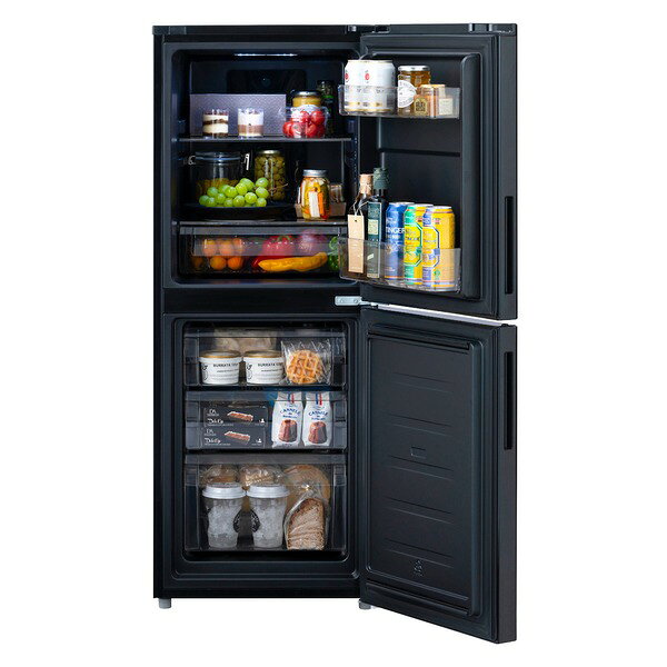 冷蔵庫 アイリスオーヤマ 153L 2ドア 右開き 幅50cm IRSN-BLK15A オールブラック 自動霜取り 大容量冷凍室【/srm】 - 3