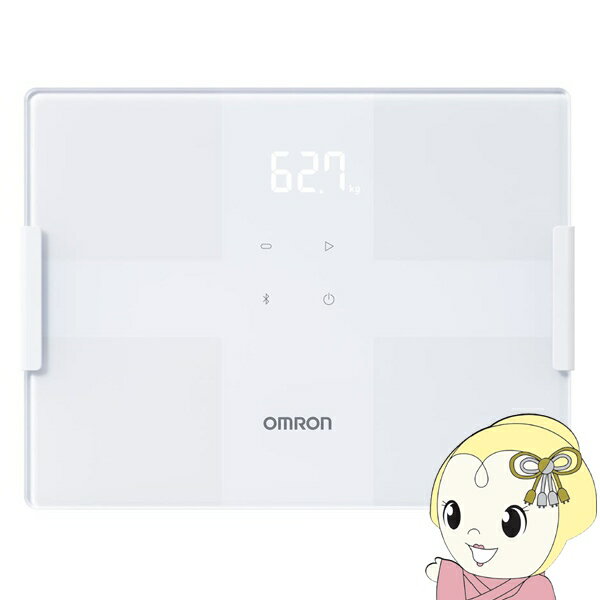 【在庫あり】オムロン 体重体組成計 カラダスキャン ホワイト KRD-508T-W 体重計 体組成計 体脂肪計 内臓脂肪レベル 体脂肪率 薄型 スマホ連動【/srm】
