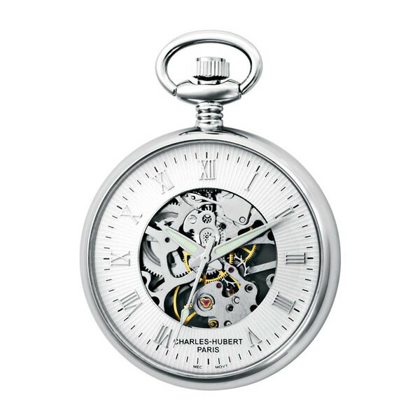 【5/25は期間限定クーポン発行】懐中時計 Charles-Hubert チャールズ・ヒューバート 42mm オープン 手巻き 3673【/srm】 2