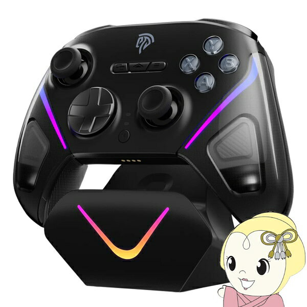 【在庫あり】コントローラー 充電ドック 無線 ゲームパッド 1000Hz ポーリングレート RGB バックライト 効果トリガー付き Switch2 Switch PC EasySMX D10 黒【/srm】（楽天・ウルトラぎおん楽天市場店）