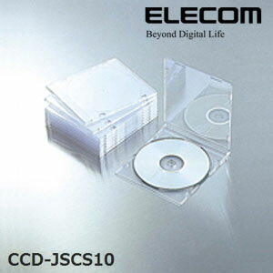 ■ エレコム ■ELECOM(エレコム) Blu-ray/DVD/CDケース（スリム/PS/1枚収納） CCD-JSCS10CR◆　主な特徴　◆◆　主な仕様　◆収容メディアBlu-ray Disc/DVD/CD収容枚数(ケース1枚あたり)1枚ジャケット収納○外形寸法幅142×奥行5.2×高さ125mm重量37g(1枚)入り数10材質ポリスチレン（注)仕様は予告無く変更される場合があります。メーカーのホームページもご確認下さい。簡易商品仕様ブランド名：エレコム|ELECOMメーカー型番：CCD-JSCS10CR代表カラー：-