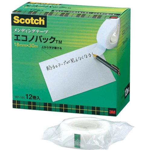 ■　3M　■CR-67769 スリーエム メンディングテープエコノパック12巻入まとめ買いにおすすめ。個包装で保管しやすい。◆　主な仕様　◆寸法巾18mm×長30mテープ厚0.058mm材質基材＝アセテートフィルム製,粘着剤＝アクリル系（注)仕様は予告無く変更される場合があります。メーカーのホームページもご確認下さい。（注！)離島や郡部など、別途中継料などがかかる地域への発送の場合は、別途追加料金が必要になります。よろしくお願い申し上げます。簡易商品仕様シリーズ名：-ブランド名：-メーカー型番：-原産国／製造国：-代表カラー：-