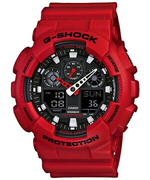 GA-100B-4AJF カシオ 腕時計 【G-SHOCK】 ブラック×レッド BIG CASE【/srm】