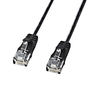 樂天商城 - KB-SL6-07BK サンワサプライ カテゴリ6準拠極細LANケーブル　 ブラック、7m