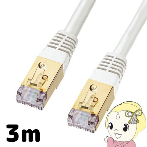 【11/25限定クーポン発行】サンワサプライ カテゴリ7LANケーブル 3m KB-T7-03WN
