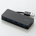 【5/1限定エントリーで当店全品最大P7倍】エレコム 4ポートUSB3.0ハブ(ケーブル収納タイプ) U3H-K417BBK