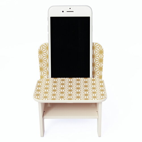 【SPEAKER CHAIR chair type - Premium （麻の葉）】漆器 漆 和風 スピーカーチェアー 電源いらず ノン電源 iPhone スピーカー 携帯置き スマホスタンド インテリア雑貨 iPhone5 iPhone5s iPhone6 iPhone6s iPhone7 ギフト プレゼント