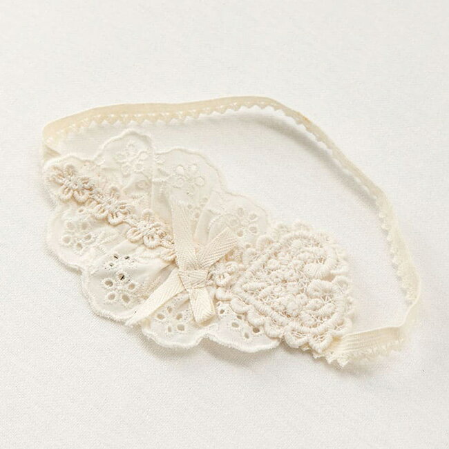 ＼特典あり／Amorosa mamma 天使の糸 ヘアバンド ハートレース[ヘアーバンド ベビ...