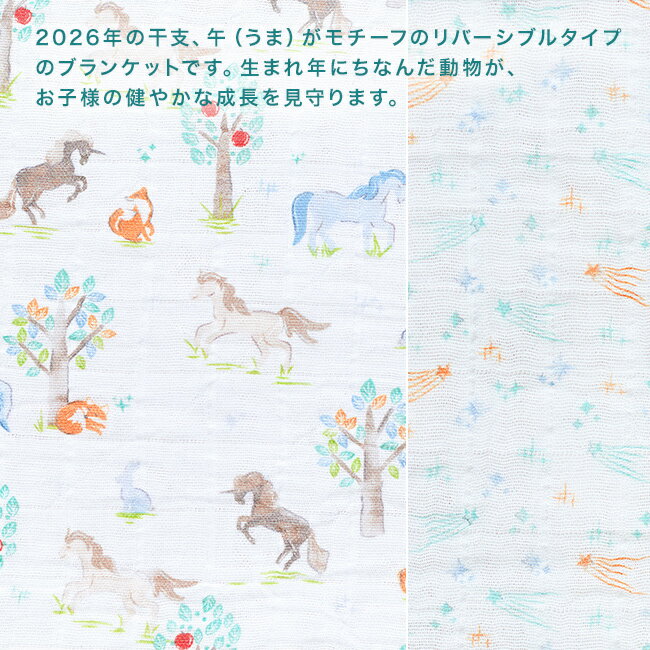 ＼特典あり／aden＋anais エイデンアンドアネイ ブランケット イヤーオブザホース[...