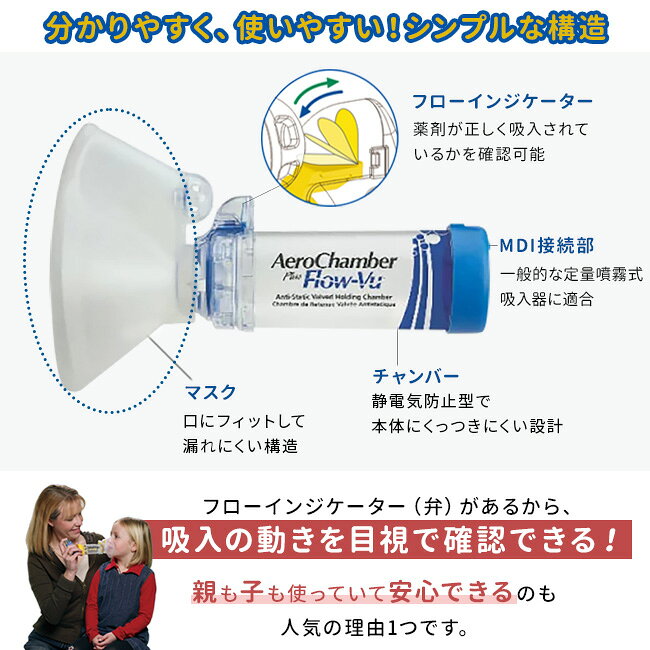 ＼特典あり／エアロチャンバー・プラス 静電気防止タイプ マスク付き大人用(5才〜)...