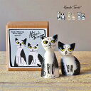 \レビュー特典あり/HannahTurner ソルト&ペッパー キャット[塩コショウ入れ おしゃれ 塩胡椒 容器 調味料入れ 陶器 スパイスボトル 猫グッズ プ...