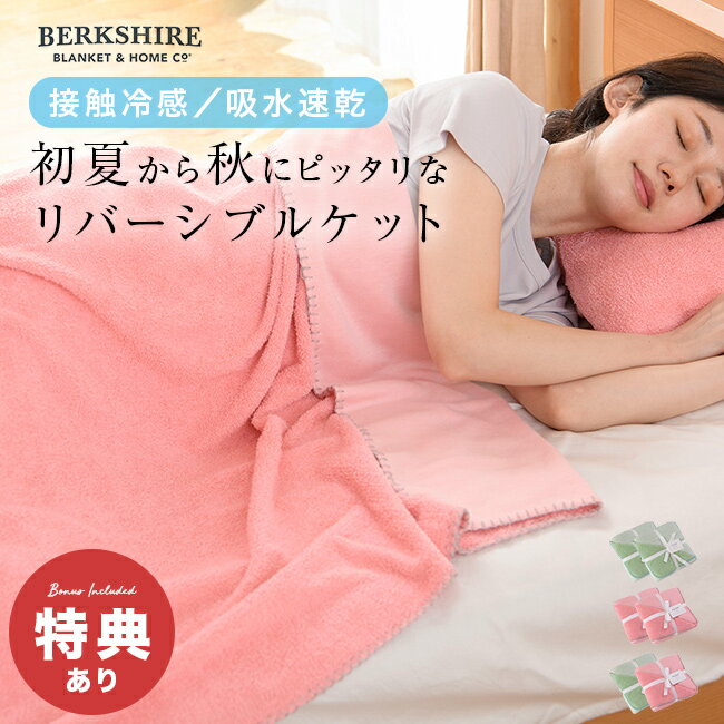 ＼特典あり／BERKSHIRE バンブーリバーシブルケット シングル《2個セット》[接触冷感 タオルケット ブ..