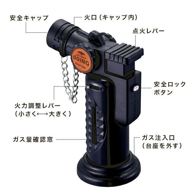＼特典あり／Penguin GOING ペンギン ゴーイング ミニバーナー ジェット[ペンギンライター 火起こし 小型 ミニ バーナー 火起こし器 キャンプ 着火 道具 火起こし道具 火おこし BBQ バーベキュー] 2