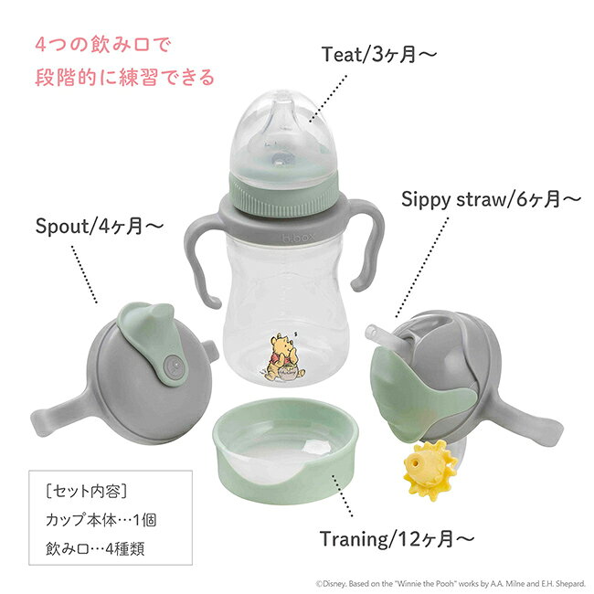 b.box ビーボックス ディズニー ステップアップマグパック[ベビーマグ 哺乳瓶 乳首...