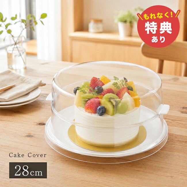 ＼特典あり／ケーキカバー 28cm[フードカバー 日本製 ケーキケース ケーキ 保存容器 プラスチック 貝印 kai 製菓道具…