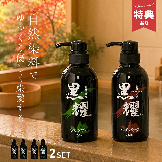 ＼特典あり／黒耀シャンプー＆ヘアパックQS《お買い得2個セット》 白髪染 白髪 シャンプー ヘアパック 無着色 白髪染め メンズ レディース 男性 女性 髪 白髪シャンプー 植物由来 白髪染シャンプー 低刺激 白髪染まるシャンプー 即納