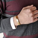 ◎刻印入り タングステン ブレスレット 10mmタイプ[メンズ アクセサリー ゴールド カラー ブレス 長さ 調節 男性 おしゃれ ファッション小物 20代 3...