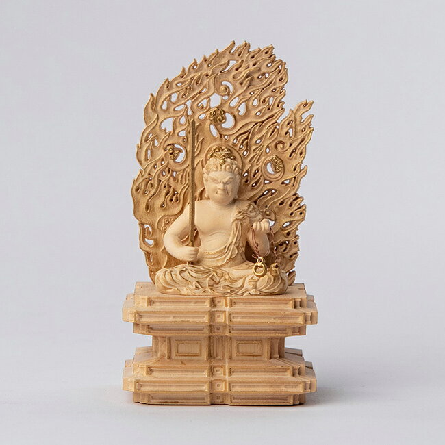 ＼特典あり／極小仏 武田不動尊[武田信玄 不動明王 不動明王像 不動明王仏像 ミニ 仏像 木彫 フィギュア オブジェ 置物 玄関 お守り ミニチュア ミニ仏像 木彫り仏像 仏壇 日本製 和 和風 インテリア] 2