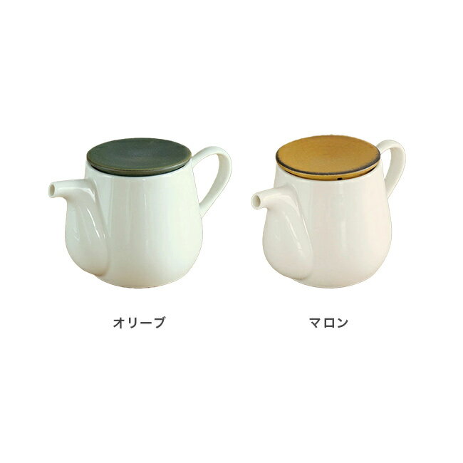 ＼特典あり／TOJIKI TONYA トウジキトンヤ COTTO コット ポット[ティーポット 陶器 おしゃれ 日本製 茶こし付き かわいい 急須 美濃焼 ブランド 二人用 白 バイカラー 小さめ 和 モダン]