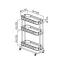 ＼レビュー特典あり／Mash BY Cage マッシュ ビーワーケージ スリムワゴン BCW-200[ワゴン スリム キャスター付きワゴン 収納ワゴン 省スペース 隙間 隙間収納 スリム 幅20 ワゴンラック キャスター付き キャスター 3段 ラック 収納ラック] メーカー直送 3