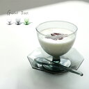 ◎メム ゴブレットセット[ガラス デザートカップ 220ml おしゃれ かわいい プリン アイス デザート 食器 脚付き カップ 透明 小さい 脚 つき アイス...